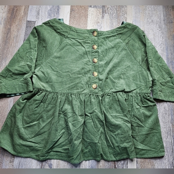 Maeve by Anthro XS Green Peplem Top - Picture 9 of 9